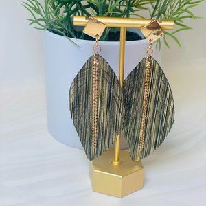 Gold and Black Statement Earrings